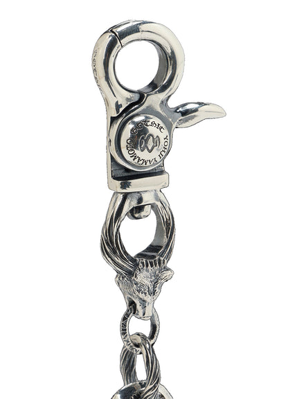 SILVER 950 WOLF KEYCHAIN