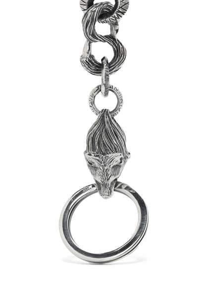 SILVER 950 WOLF KEYCHAIN