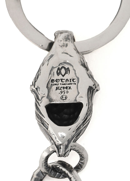 SILVER 950 WOLF KEYCHAIN