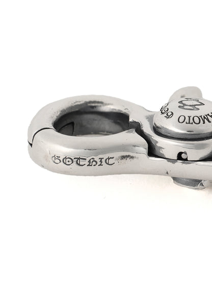 SILVER 950 WOLF KEYCHAIN