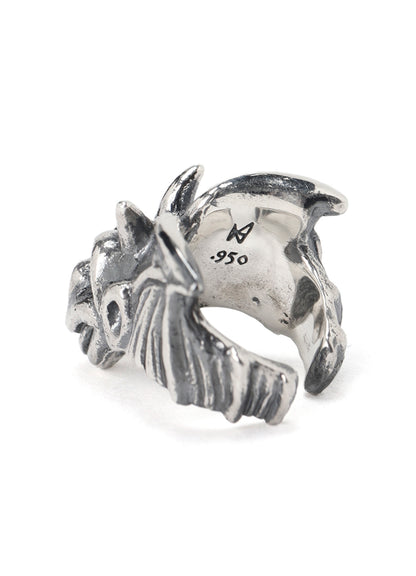 SILVER 950 GARGOYLE EARCUFF