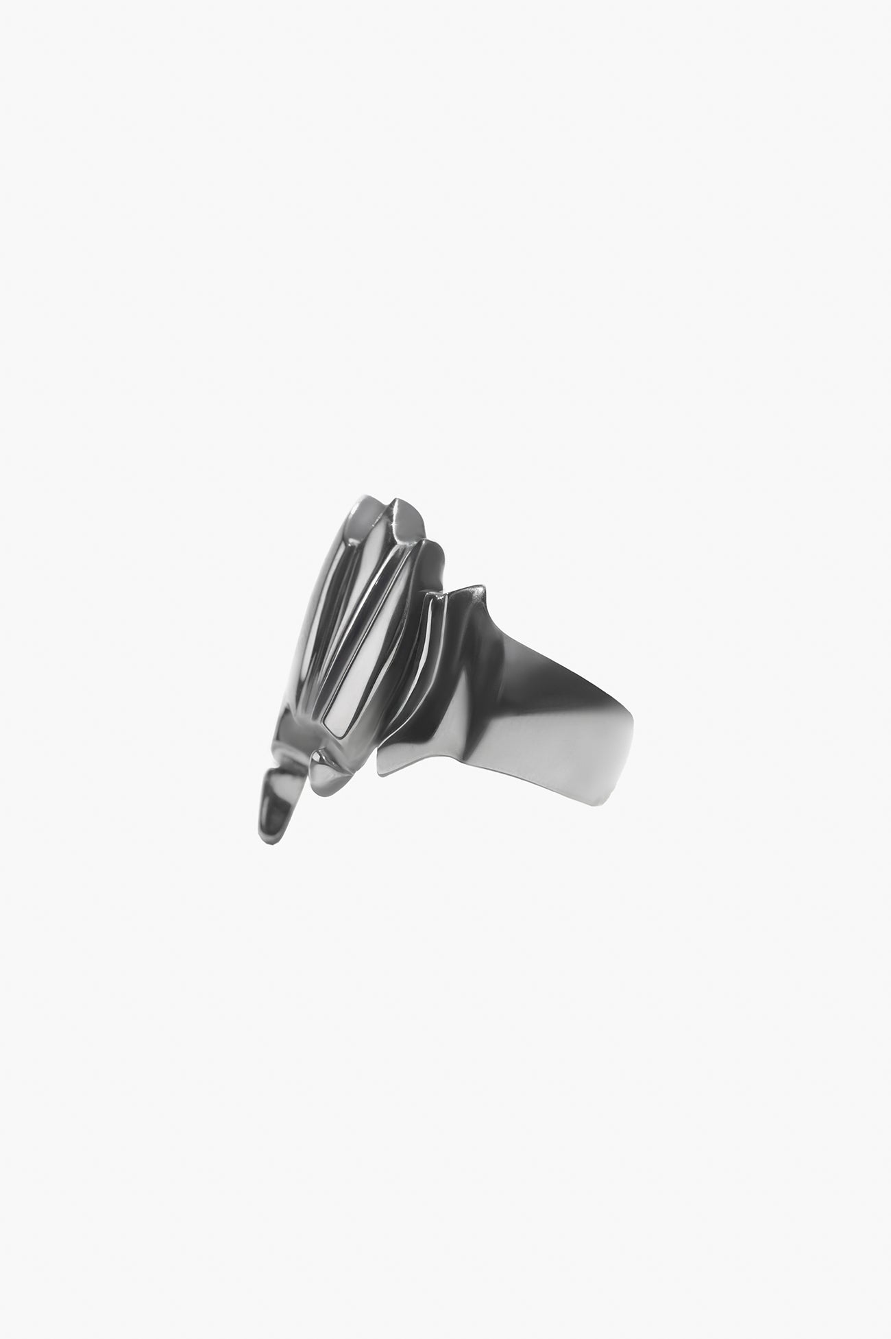 SV/BK RHODIUM TALON RING SV
