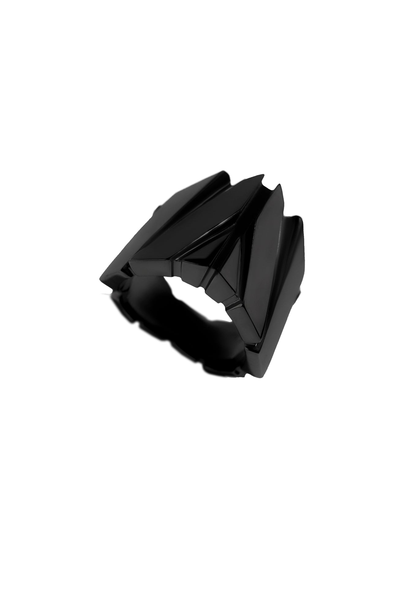 SV/BK RUTHENIUM STRUCED RING BK