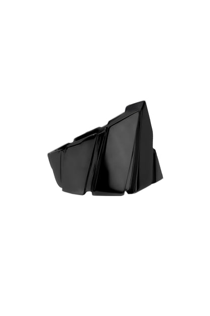SV/BK RUTHENIUM STRUCED RING BK