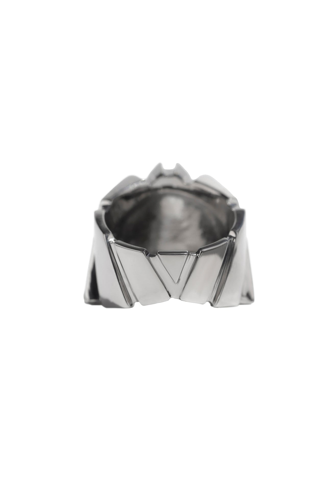 SV/BK RHODIUM STRUCED RING SV