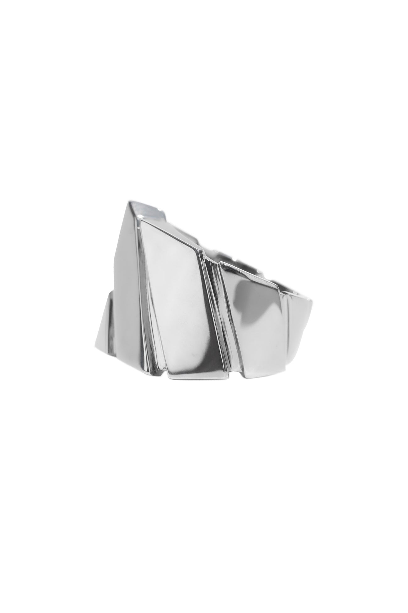 SV/BK RHODIUM STRUCED RING SV
