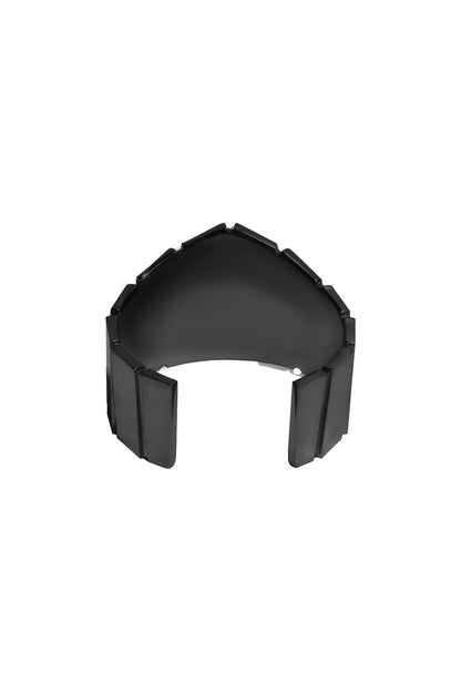 BRASS/BK RUTHENIUM ARC BANGLE BLK