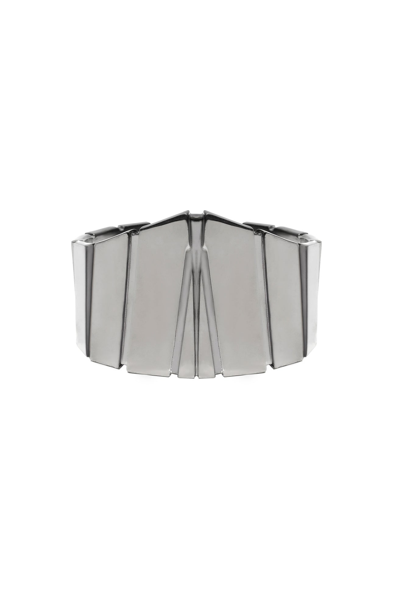 BRASS/BK RHODIUM ARC BANGLE SV