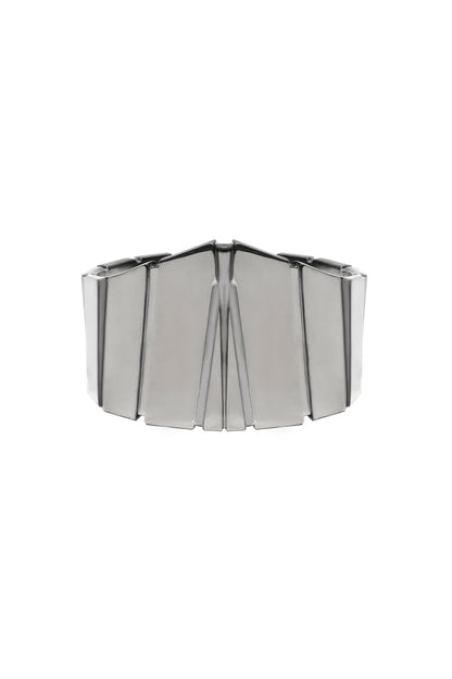 BRASS/BK RHODIUM ARC BANGLE SV