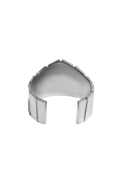 BRASS/BK RHODIUM ARC BANGLE SV