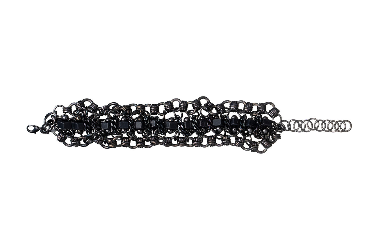 METAL/BRASS/CODE BOLTER BRACELET