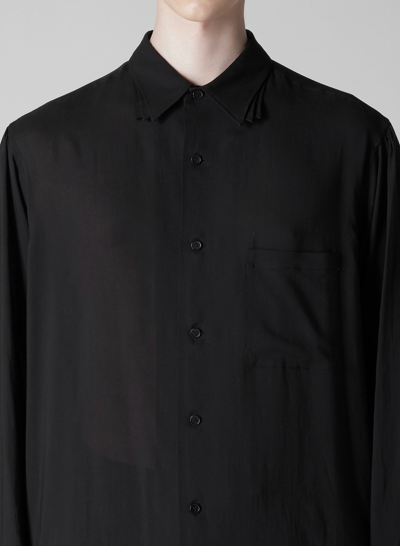 CELLLOSE LAWN 3COLLAR SLEEVE GATHER BLOUSE