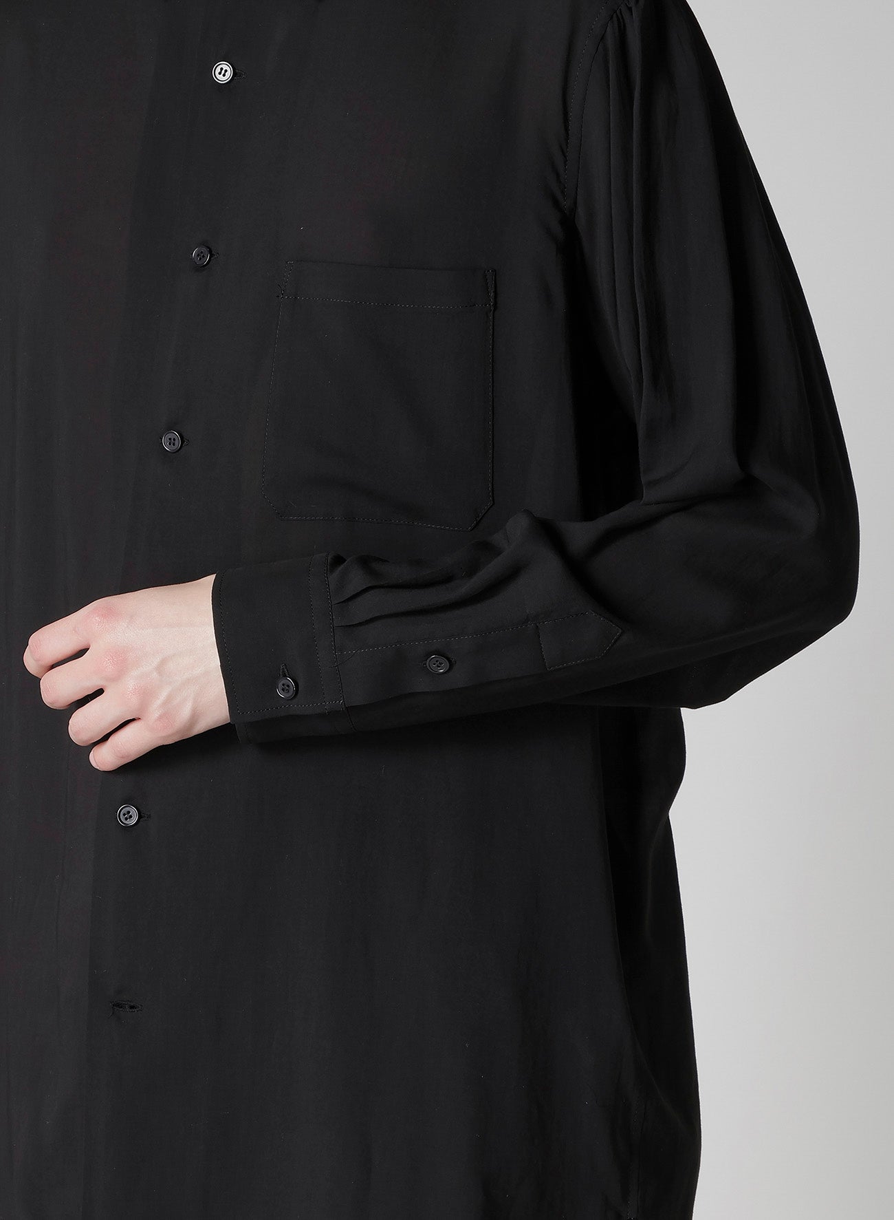 CELLLOSE LAWN 3COLLAR SLEEVE GATHER BLOUSE