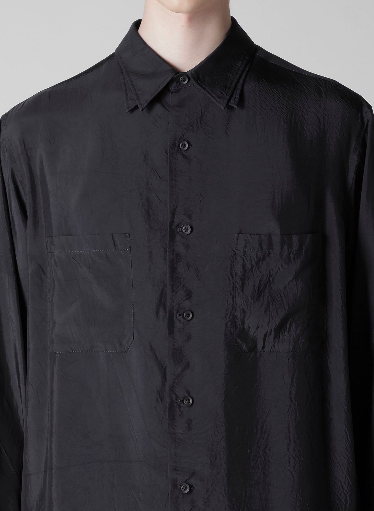 Cu TAFFETA 2 COLLAR BIG STANDARD SHIRT