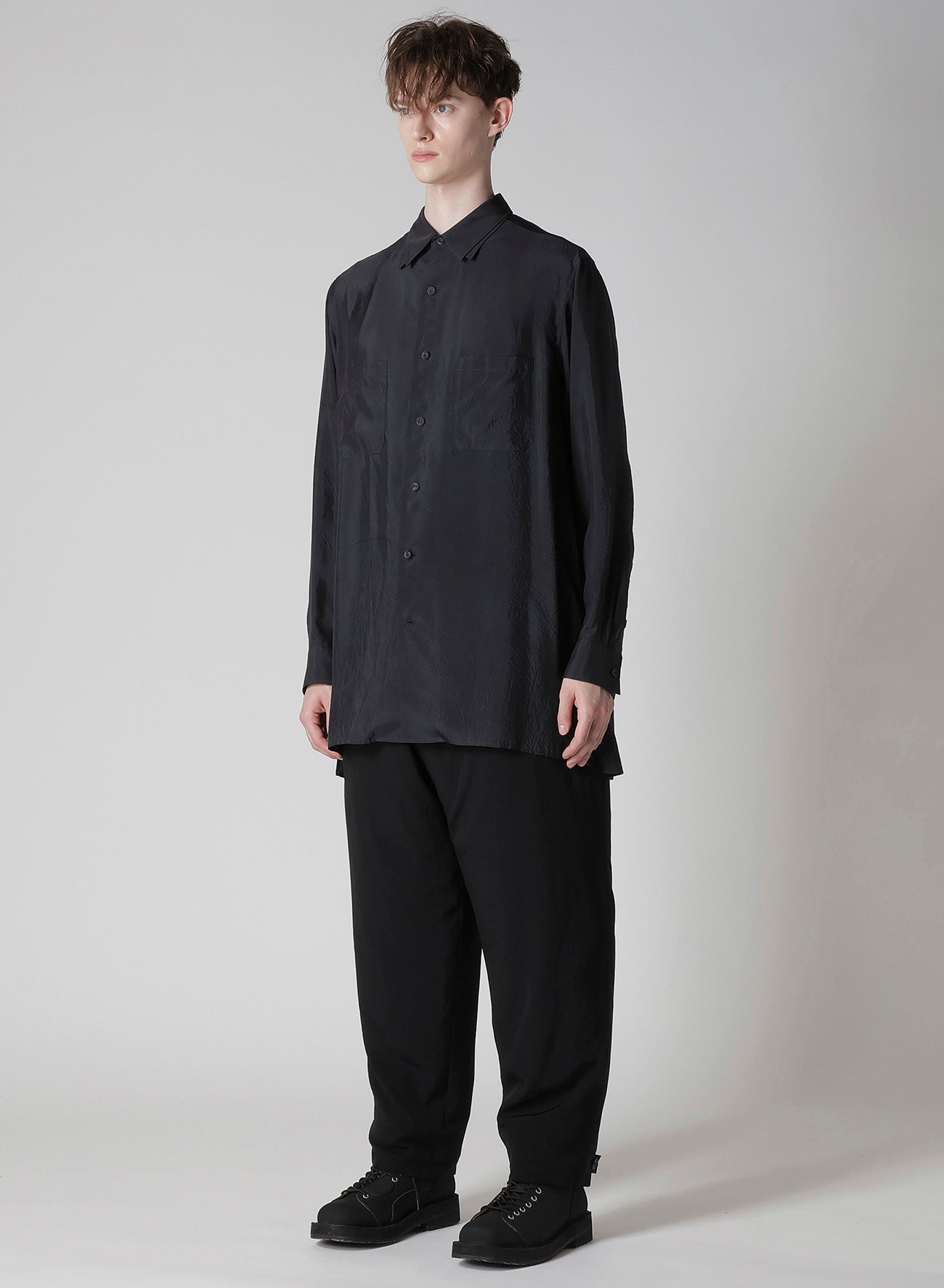 Cu TAFFETA 2 COLLAR BIG STANDARD SHIRT