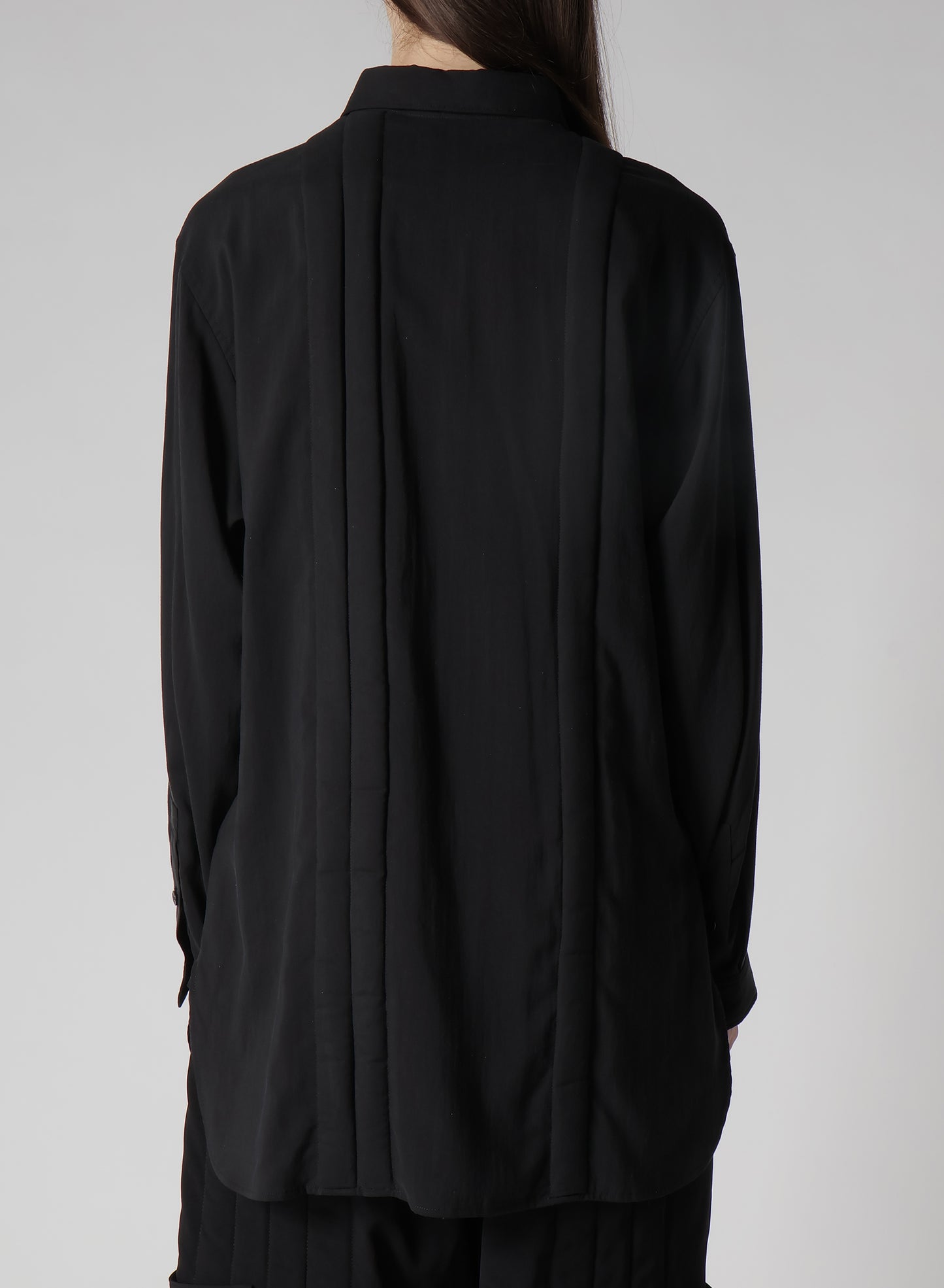 CELLULOSE LAWN DOUBLE PLACKET PADDED BLOUSE