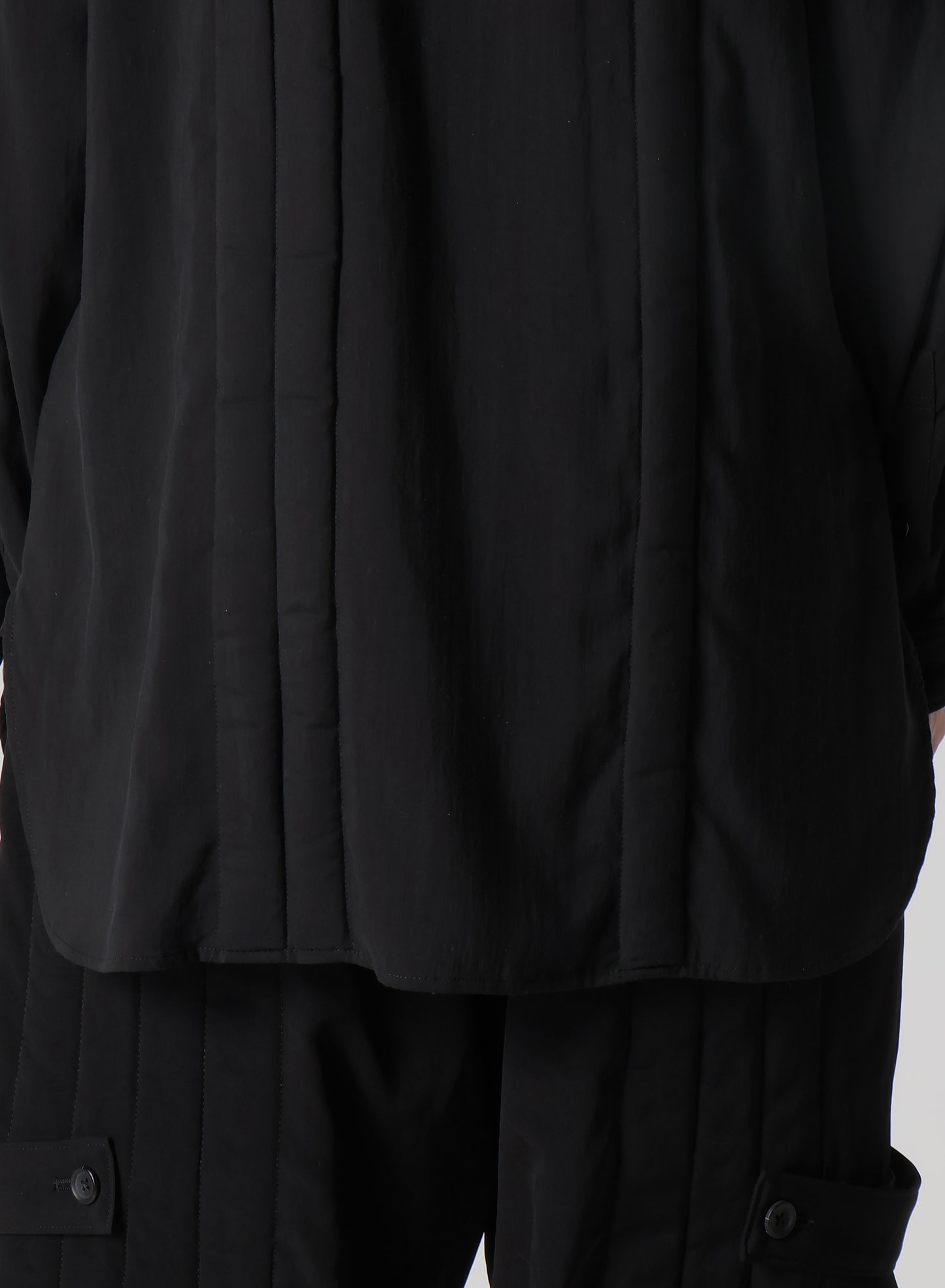 CELLULOSE LAWN DOUBLE PLACKET PADDED BLOUSE