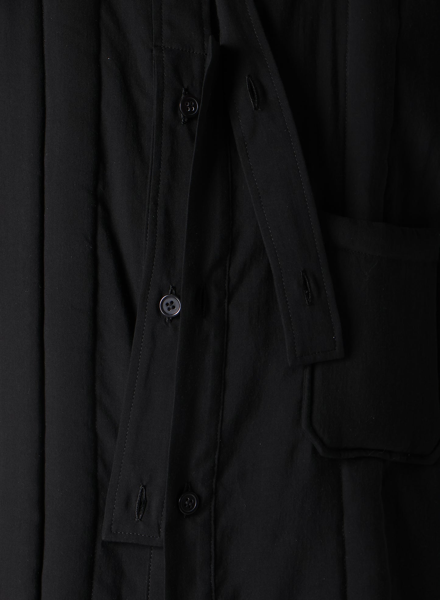 CELLULOSE LAWN DOUBLE PLACKET PADDED BLOUSE
