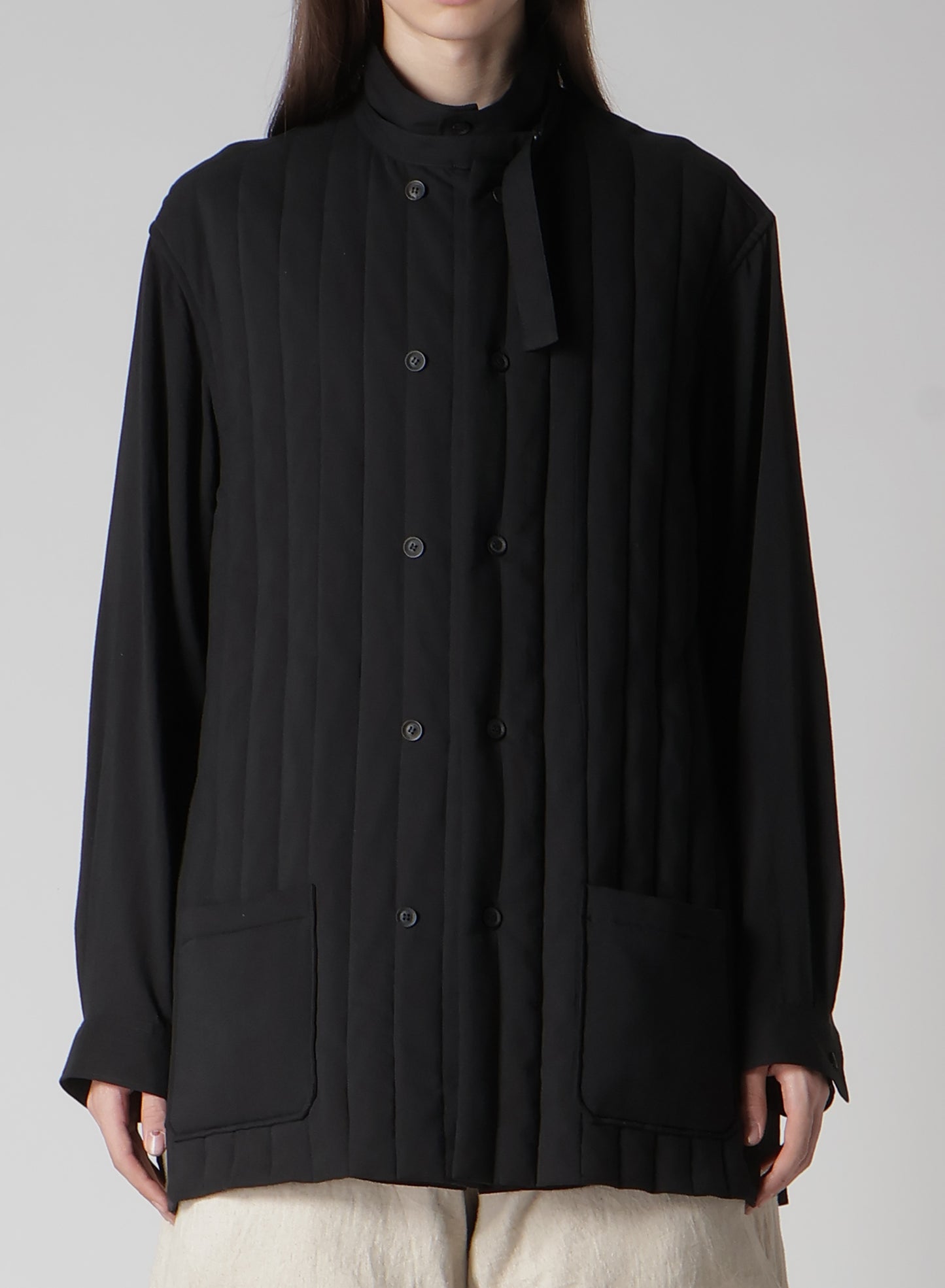 CELLULOSE LAWN DOUBLE FRONT PADDED BLOUSE