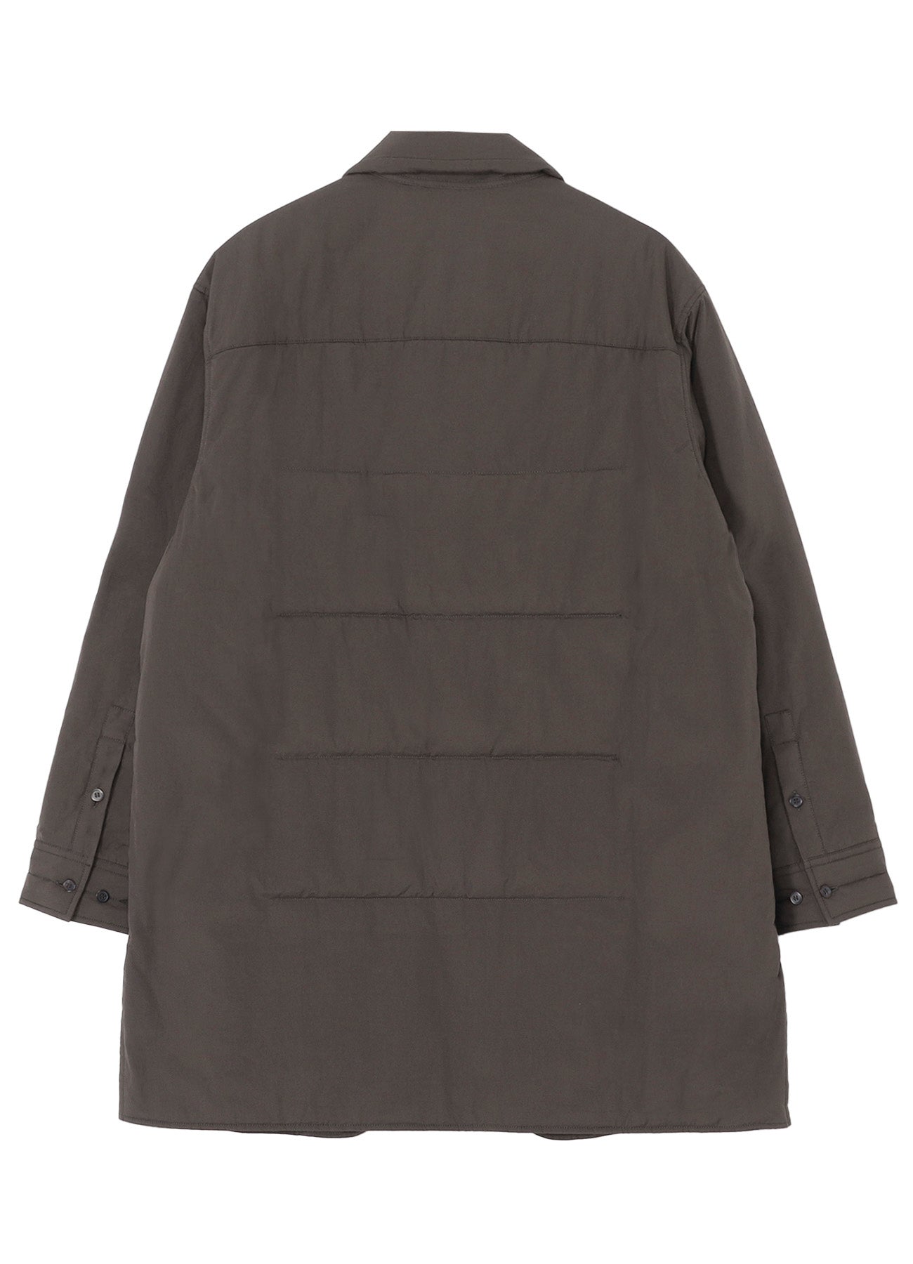 GRAY BROAD GUSSET COLLAR PADDED BLOUSE