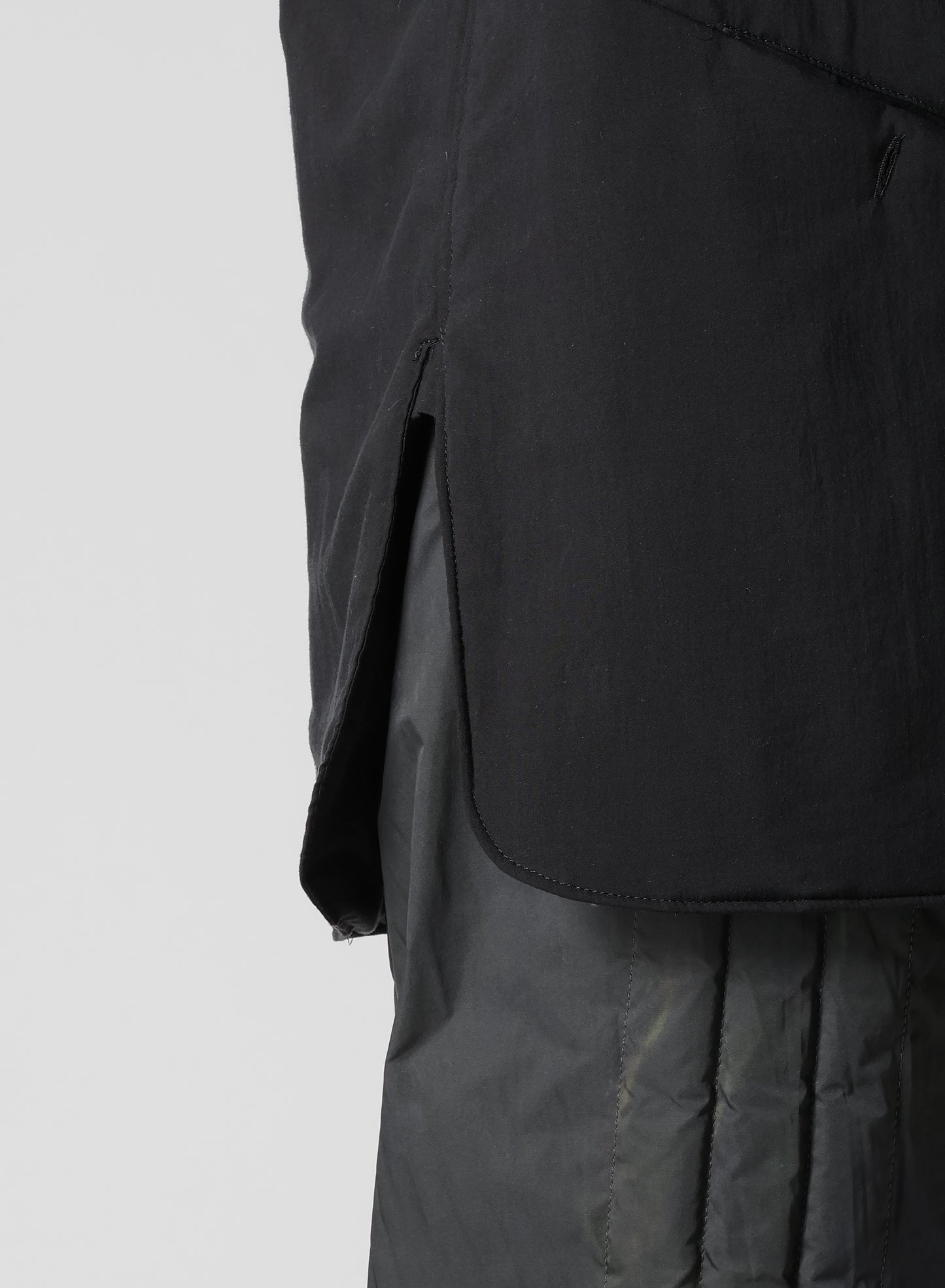 CELLULOSE LAWN 2COLLAR DIAGONAL PADDED BLOUSE