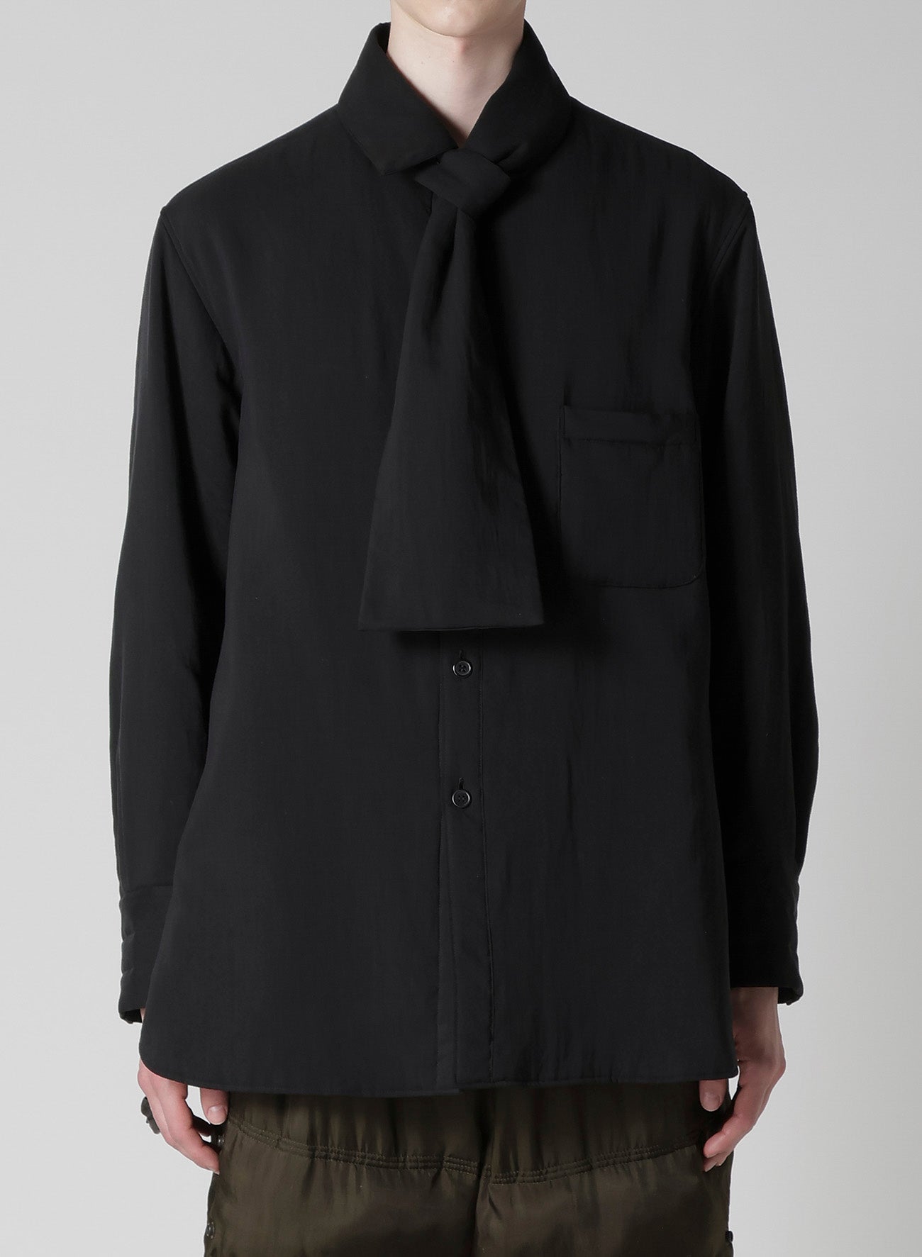 CELLULOSE LAWN STOLE DETAIL PADDED BLOUSE