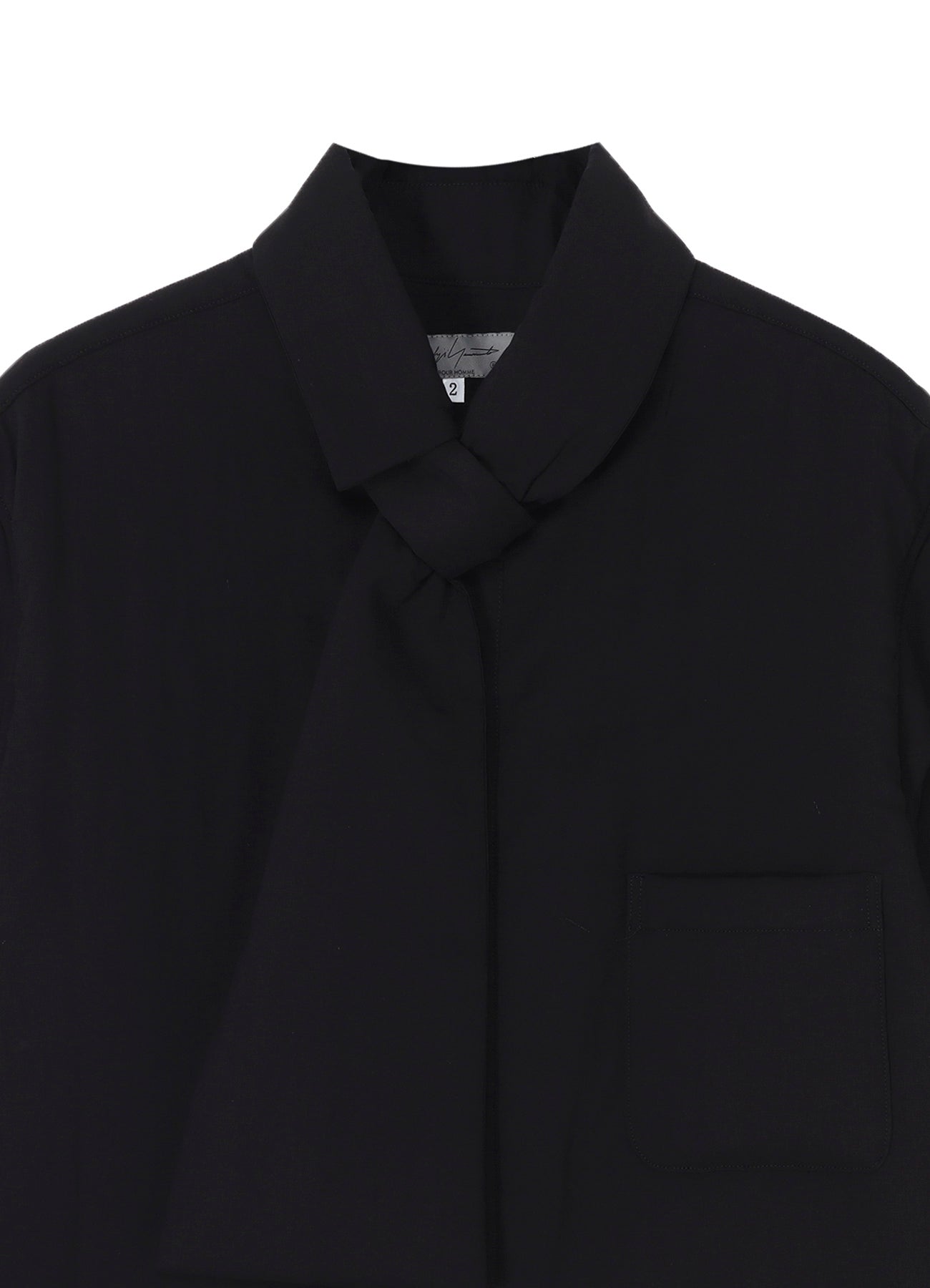 CELLULOSE LAWN STOLE DETAIL PADDED BLOUSE