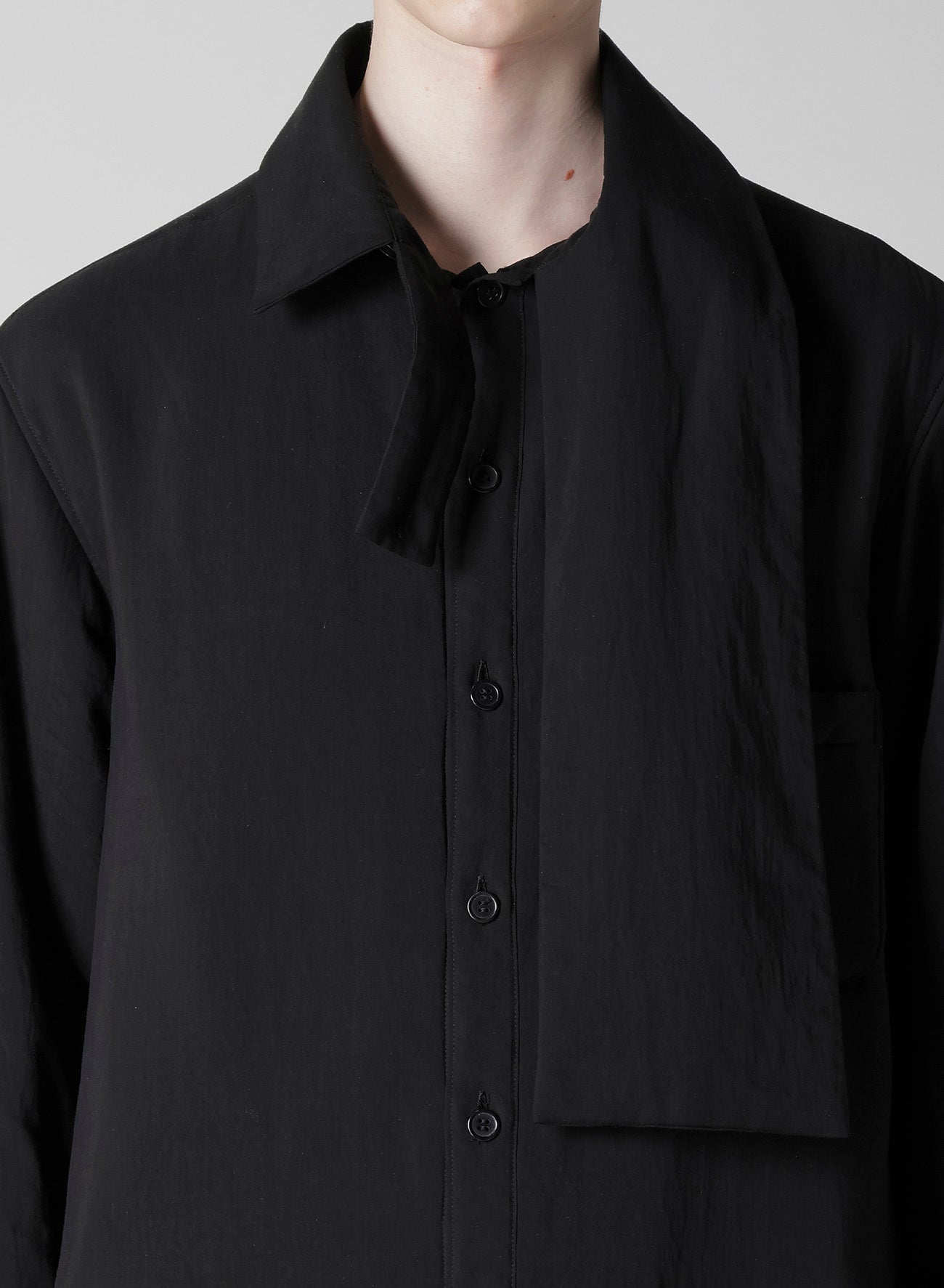CELLULOSE LAWN STOLE DETAIL PADDED BLOUSE