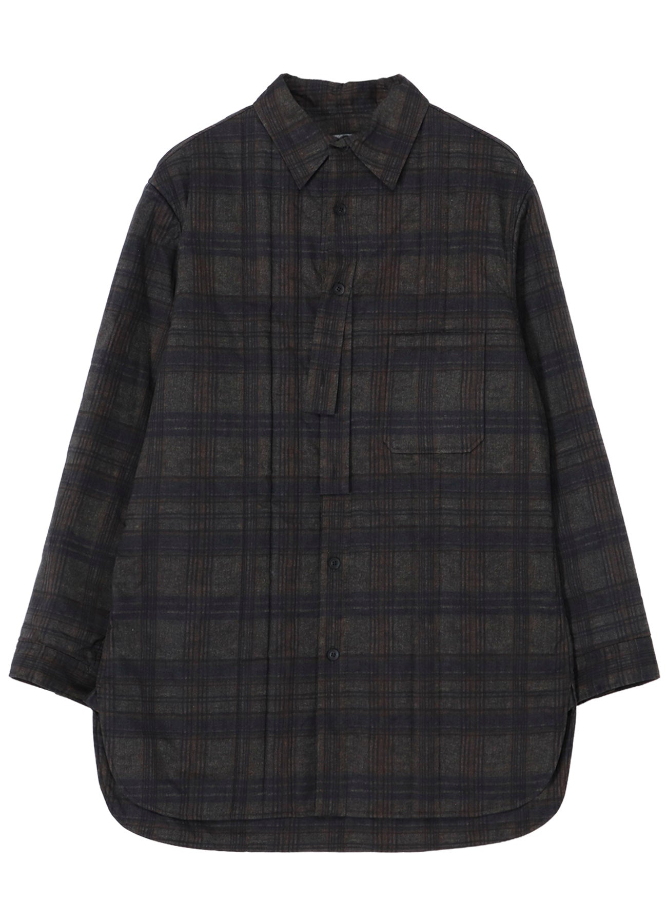 MADRAS INK PLAID PADDED BLOUSE