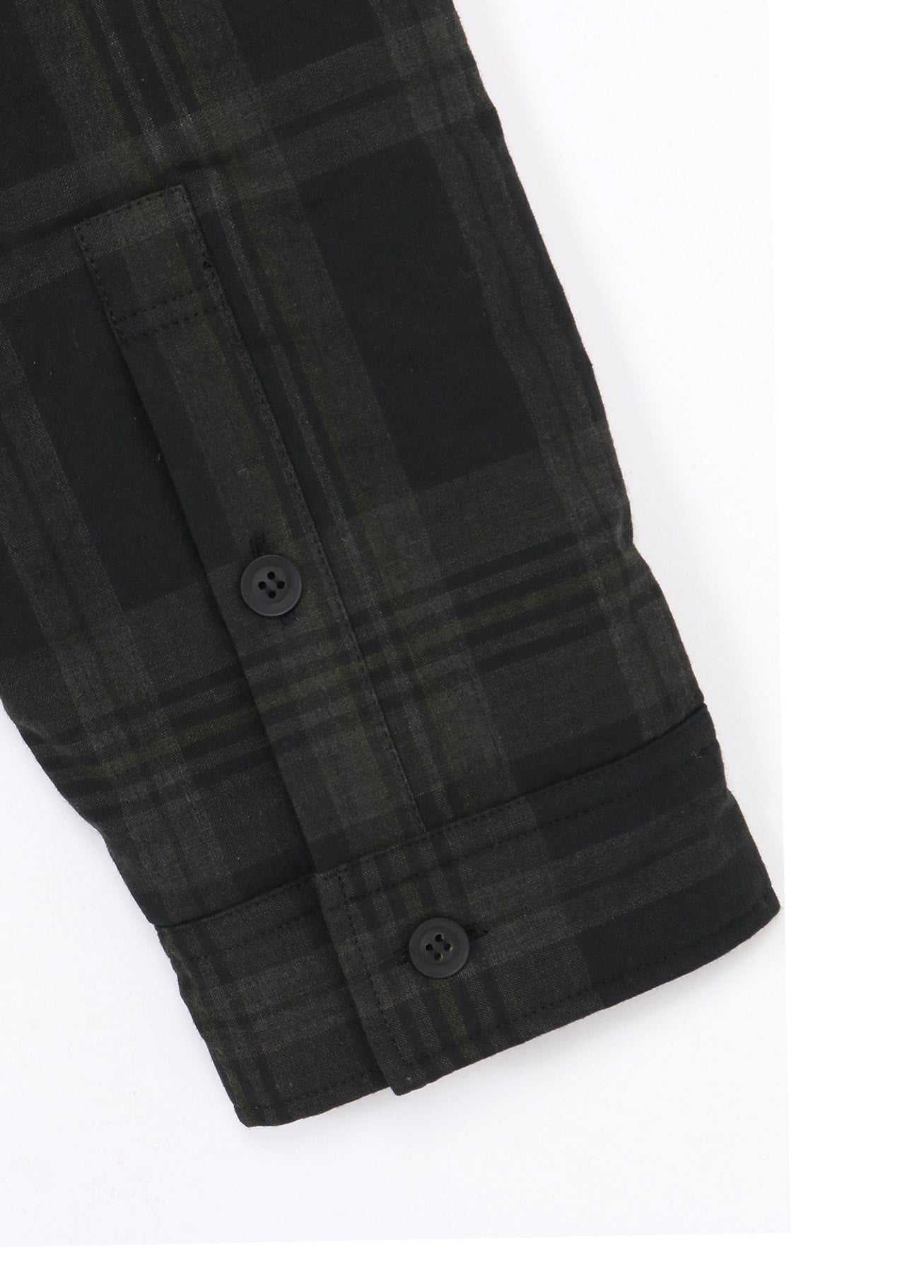 INK MADRAS PLAID PADDED BLOUSE