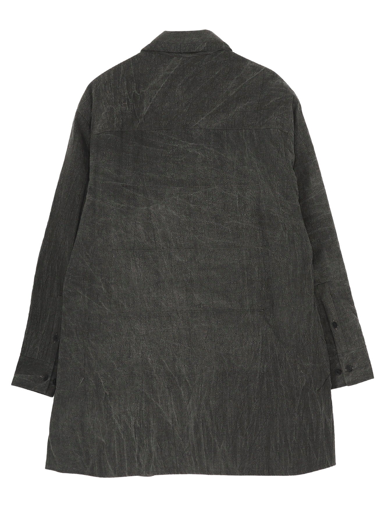 LINEN/COTTON SHEETING GUSSET COLLAR PADDED BLOUSE