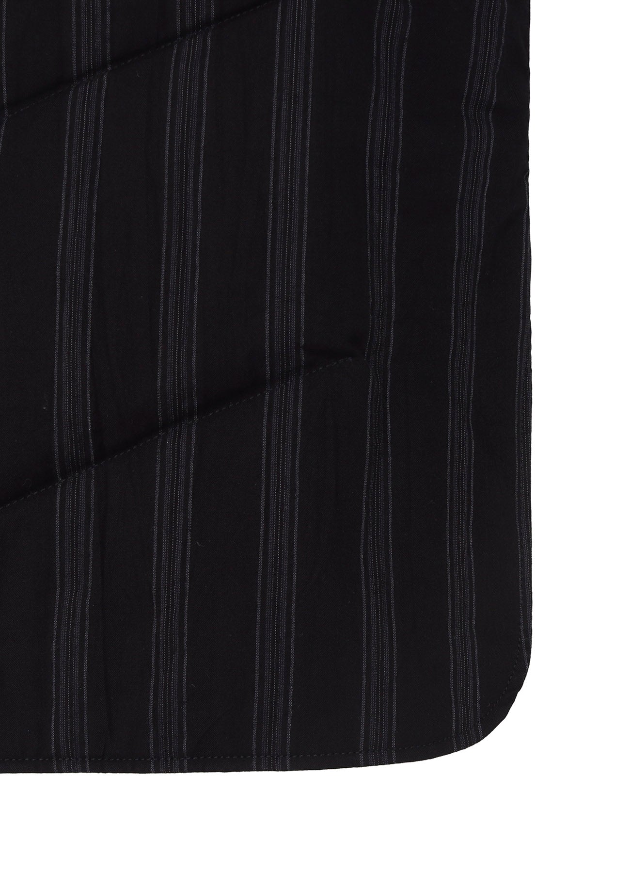 COTTON STRIPE 2COLLAR DIAGONAL PADDED BLOUSE