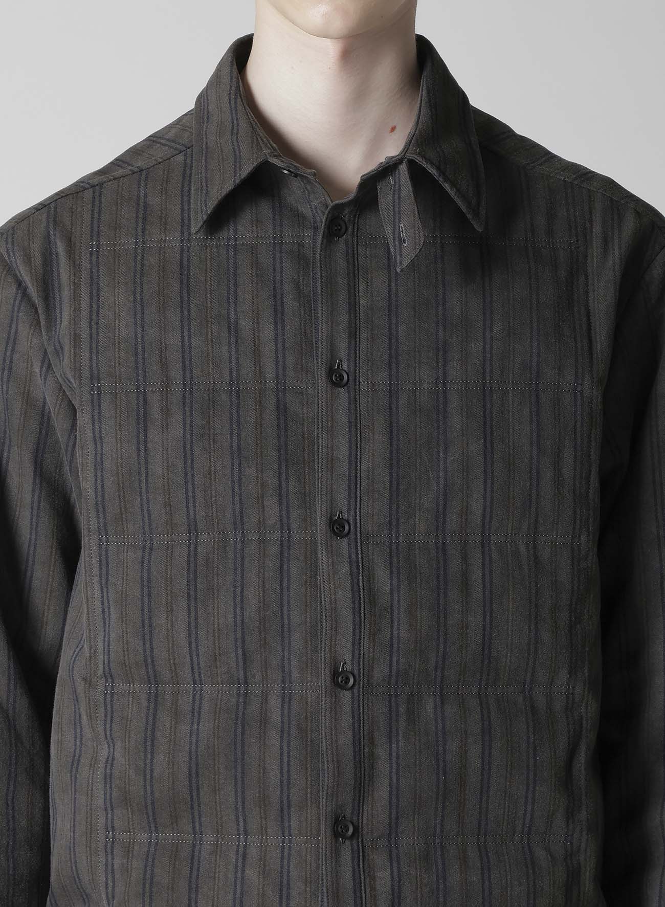 COTTON ST PIGMENT WASHED ST BLOUSE WITH LINING