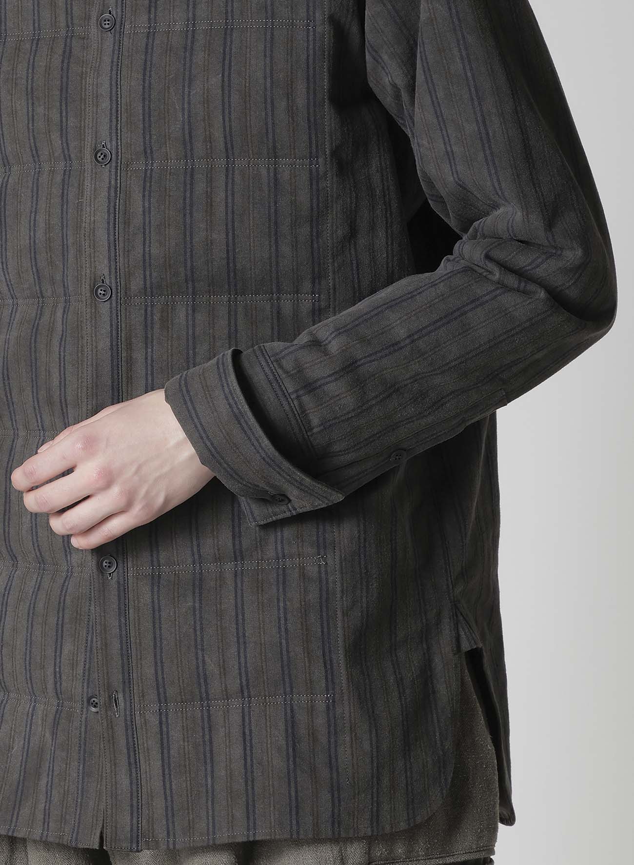 COTTON ST PIGMENT WASHED ST BLOUSE WITH LINING