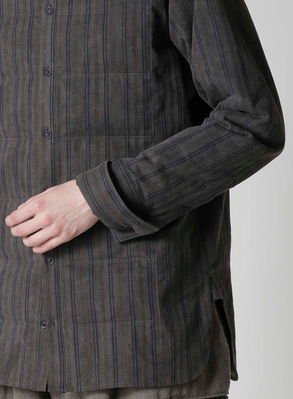 COTTON ST PIGMENT WASHED ST BLOUSE WITH LINING