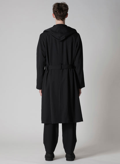 REGULATION GABARDINE 4BUTTONS HOODED COAT