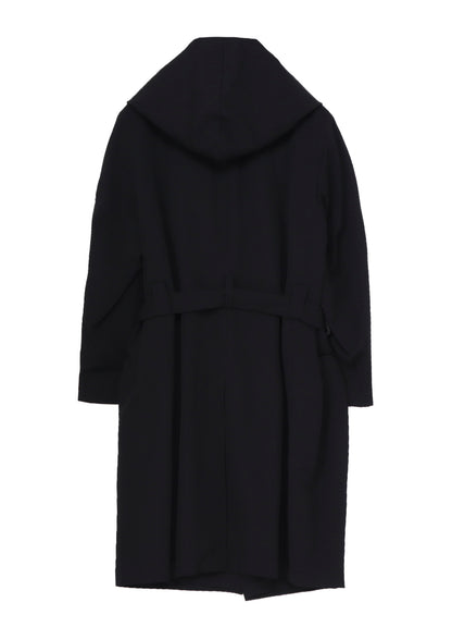 REGULATION GABARDINE 4BUTTONS HOODED COAT