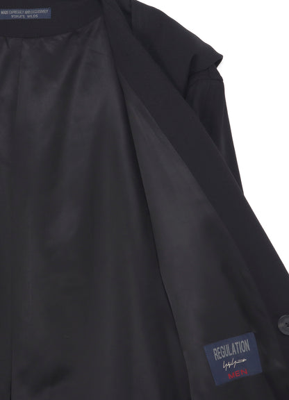 REGULATION GABARDINE 4BUTTONS HOODED COAT