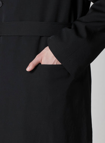 REGULATION GABARDINE 4BUTTONS HOODED COAT