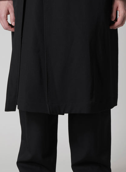 REGULATION GABARDINE 4BUTTONS HOODED COAT