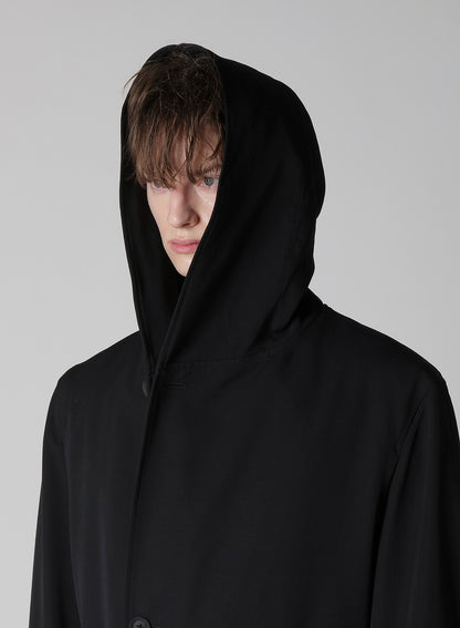 REGULATION GABARDINE 4BUTTONS HOODED COAT