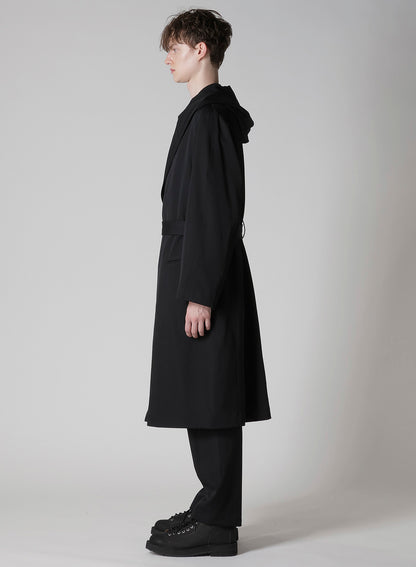REGULATION GABARDINE 4BUTTONS HOODED COAT