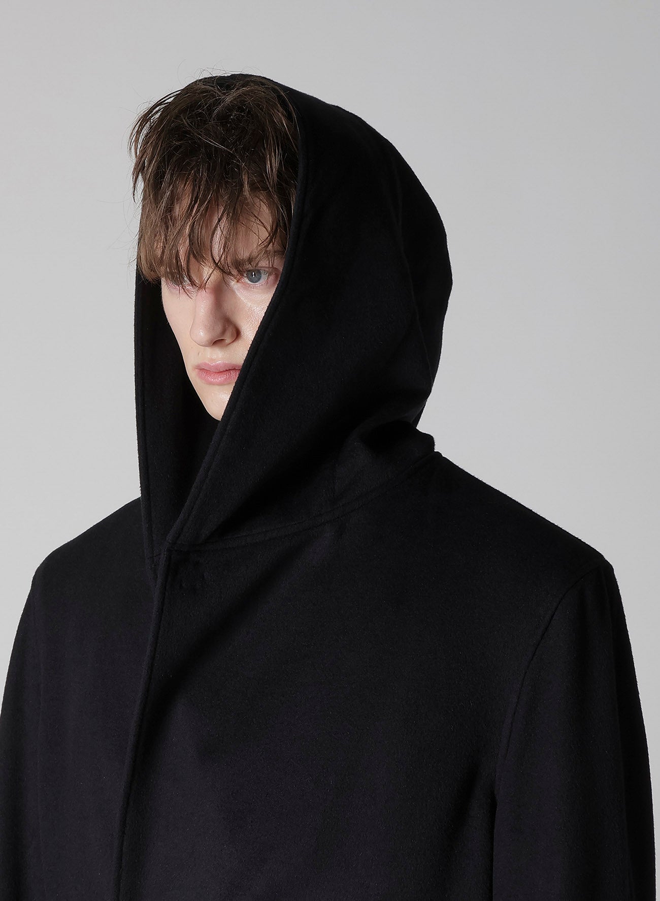 W/Ca BEAVER HOODED COAT