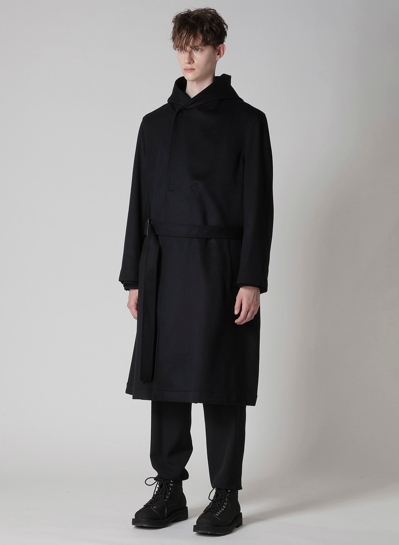 W/Ca BEAVER HOODED COAT