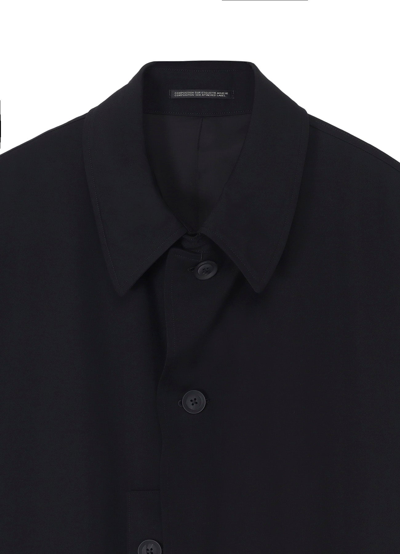 WOOL GABARDINE DESIGNED SLEEVE COAT