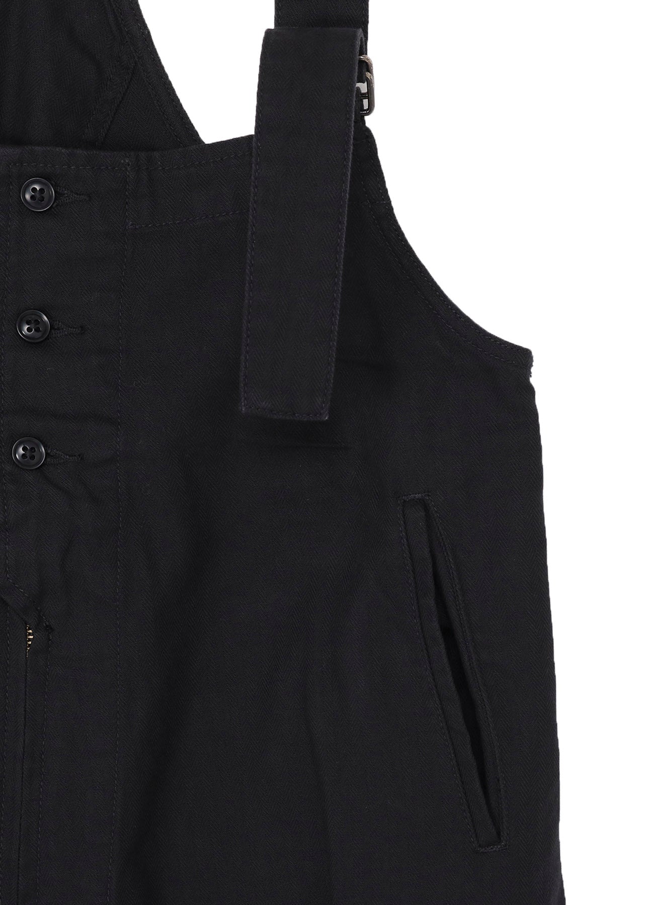 BLACK SCANDAL HERRINGBONE WORK OVERALLS