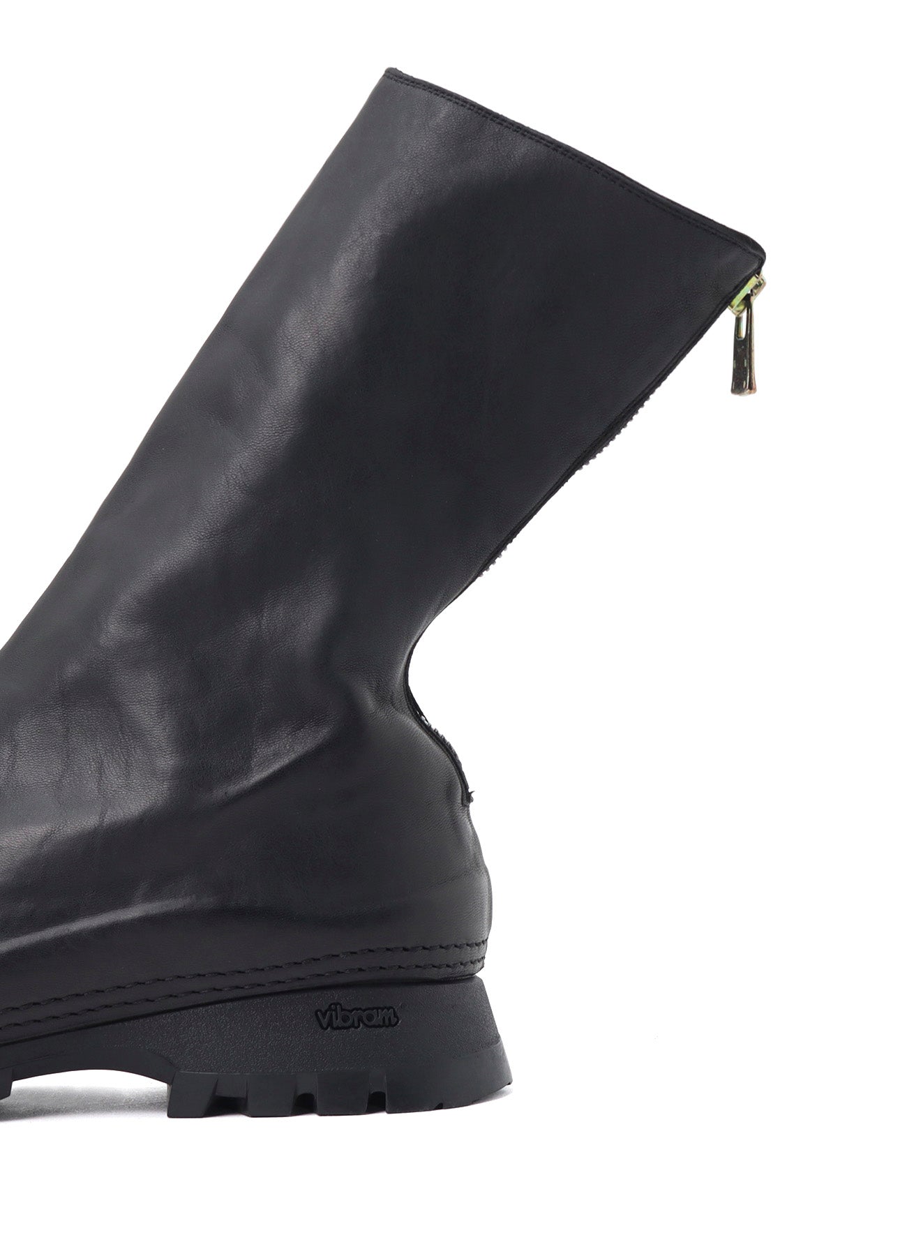 FULL GRAIN HORSE LEATHER BACK ZIP MID BOOTS