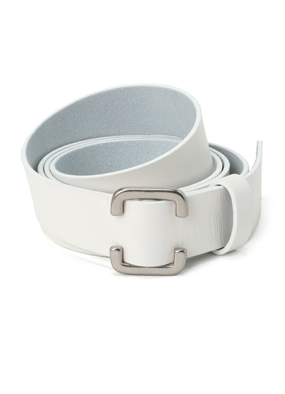 WHITE LEATHER 30MM FREE BELT