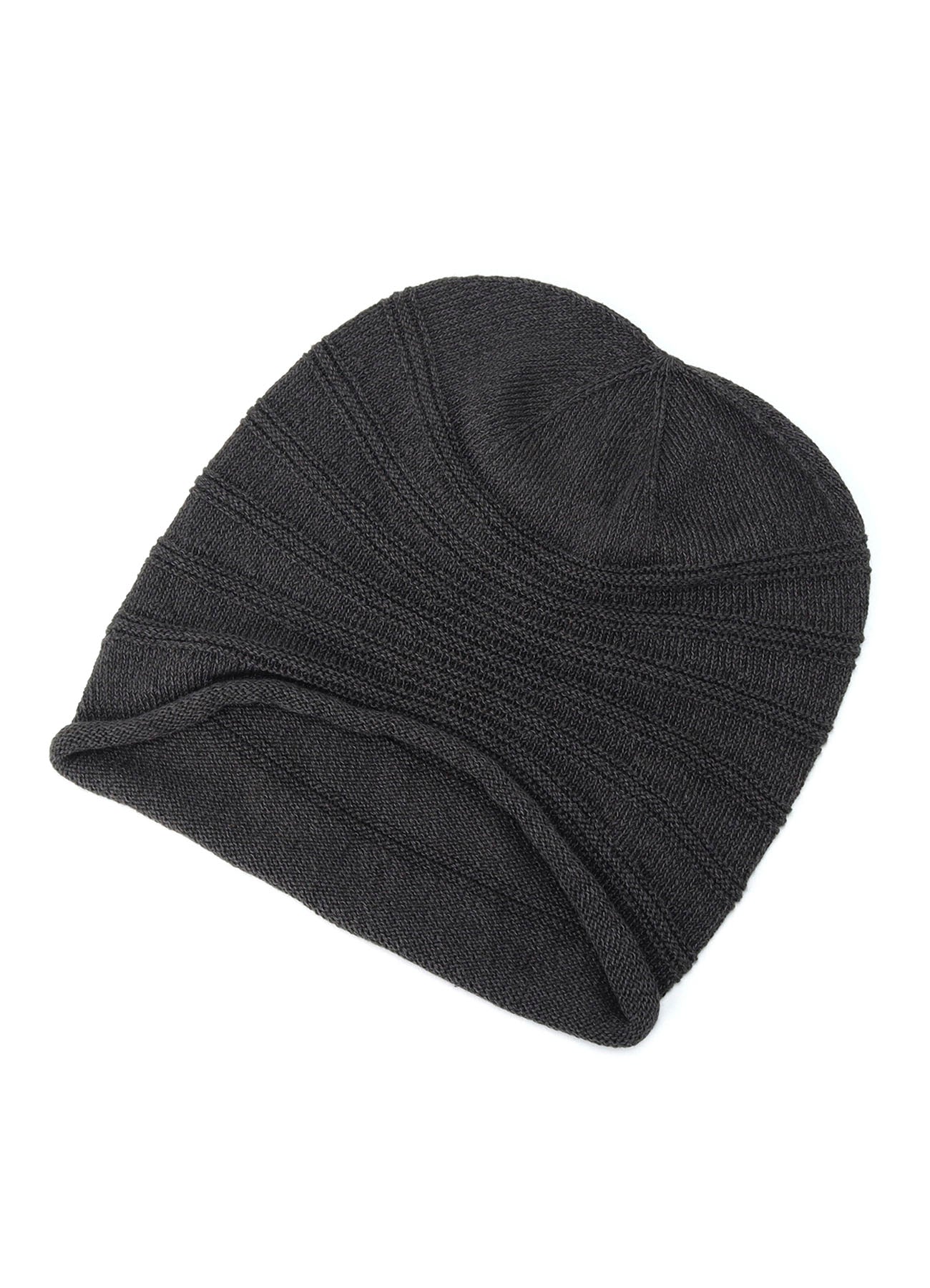 S/C PLAIN STITCH HEM ROLL KNIT CAP