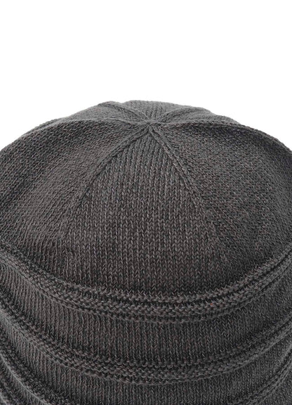 S/C PLAIN STITCH HEM ROLL KNIT CAP